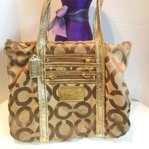 Coach signature handbag poppy